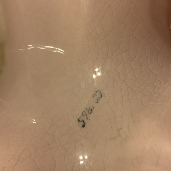 Pink and gold vintage ornate candy dish bowl pine cones - Picture 10 of 11